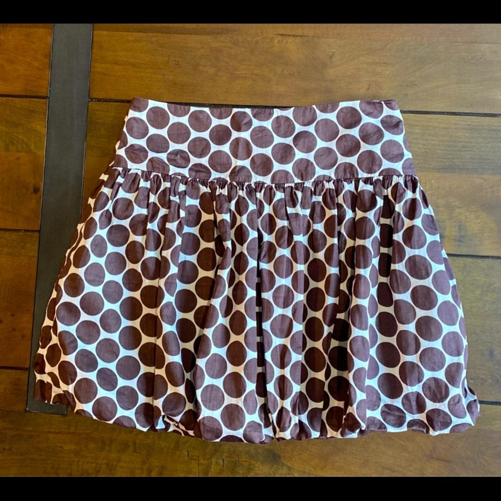 Size 12 brown polka dot skirt